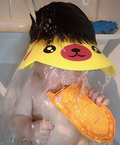 Adjustable Visor Cartoon Shampoo Shower Bathing Protection Cap for Toddler, Baby, Kids, Children, Set of 3 - Image 4