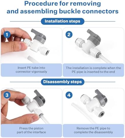 ilauke NSF Certified 1/4 inch O.D. Refrigerator Water Line Kit 32.8FT - Image 5