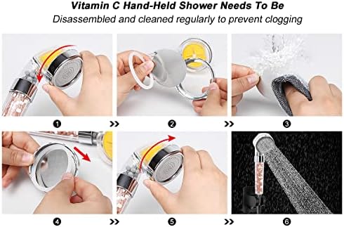 Filter Shower Head, High Pressure 8 Inch Rainfull with Filter Combo for Hard Water, Remove Chlorine Fluoride and Harmful Substances- 1 Replaceable Filter Cartridge (Square, Matte Black) - Image 7