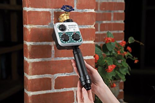 Raindrip SDGCBHP Automatic Drip Irrigation Watering Kit with Timer for Ground Cover & Flower Beds, Waters up to 200 Sq. ft, Timer with Customizable Settings & 13 GPH Half-Circle Adjustable Sprayers, Black;Galvanized Steel;Brown - Image 2