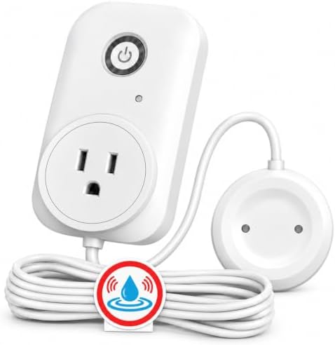 Water Leak Detector Alarm 15FT Dual-Sided Water Leak Sensor for Home by Brezoo