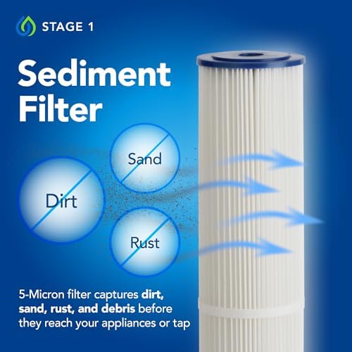 Whole Home Water Filtration System with UV Light - Removes Chlorine, Chloramine, Sediment, Silt, Debris, VOC’s, and More - Get Softer Skin & Hair with Better Tasting Water - Image 3