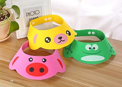 Adjustable Visor Cartoon Shampoo Shower Bathing Protection Cap for Toddler, Baby, Kids, Children, Set of 3 - Image 7