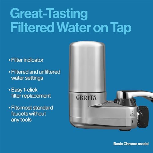 Brita Elite Replacement Faucet Water Filter, Chrome, 2 Count - Image 2
