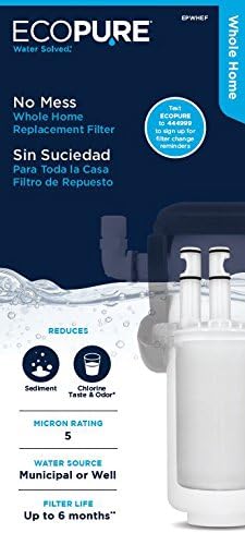 EcoPure EPWHEF Whole Home Pivotal Replacement Filter – Fits EPWHE System– NSF Certified – 5 Micron – Reduces Sediment, Chlorine Taste & Odor, Rust, Dirt & Sand – 6-Month Life – Easy, Mess-Free Changes - Image 6