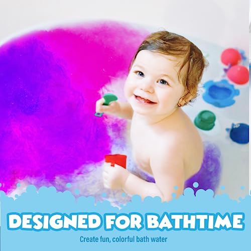 Tub Works® Bath Color Fizzies, 150 Count | Nontoxic & Fragrance-Free | Fizzy, Bath Color Tablets for Kids | Create Colorful Water Water Tablets in 7 Colors for Variety | Bath Bombs for Kids Bathtub - Image 3