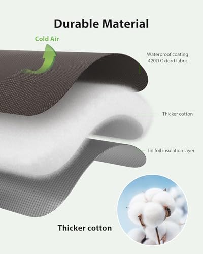 Outdoor Faucet Covers for Winter Freeze Protection, Kanosan 8.3"H X 6.7"W Thickened Reflective Outside Spigots Covers Hose Bib Insulated Sock for Winter Cold Weather, 4 Pack Brown - Image 4