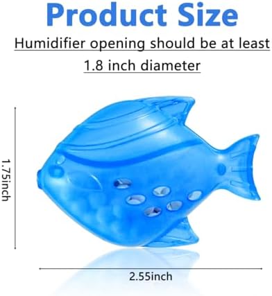 Humidifier Tank Cleaner, 10PCS Universal Humidifier filters fish Compatible with Drop,Droplet, Warm&Cool Mist Humidifiers, Fish Tank, Keep The Water (Fish-blue) - Image 3