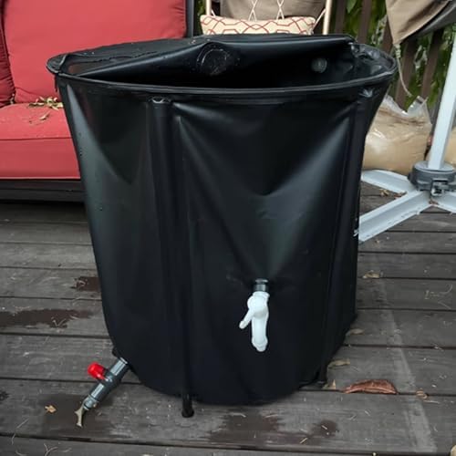 Portable Rainwater Harvesting System Water Storage Tank with Filter Rain Barrel Ideal for Garden/Outdoor/Lawn Use(Noir,1350L) - Image 4