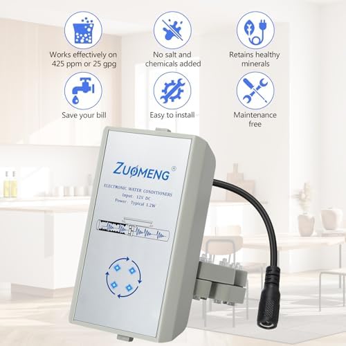 Electronic Water Descaler, Zuomeng Whole House Descaler with High Efficiency in Dissolving Scale for 5000-10000 sq ft Homes, 2” Pipes, Water Softener Alternative, No Chemicals, Salt or Filters - Image 2