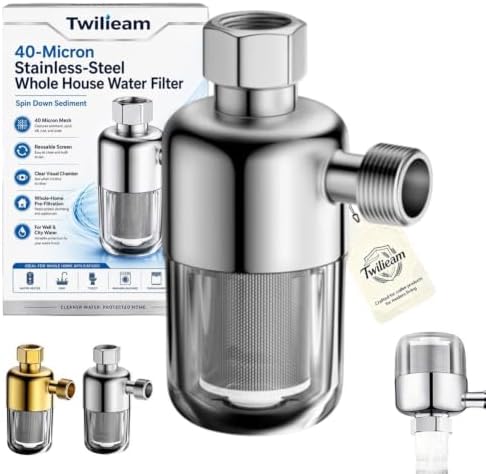 40‑Micron Stainless‑Steel Whole House Water Filter, Spin Down Sediment by Unknown