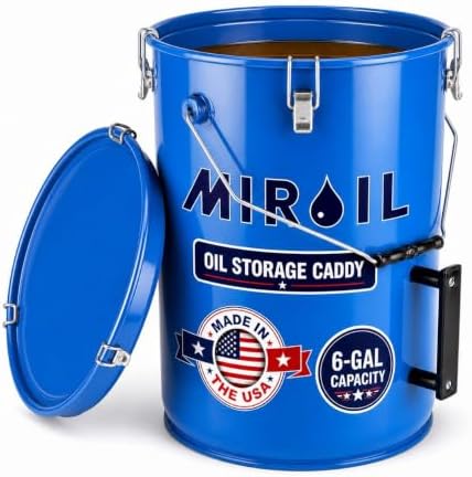 MirOil 6 Gallon Blue Oil Grease Bucket & Filter Pot by MirOil