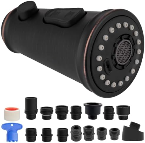 Hibbent Pull Down cUPC Certified Faucet Head Replacement, 15 Adapters by Hibbent