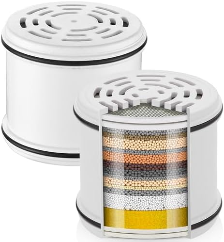 Cobbe 2 Pack Replacement Filters for Fixed Showerheads，Water Softener by Cobbe
