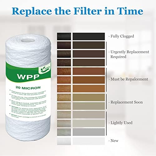 10" x 4.5" String Wound Sediment Filter, 20 Micron, 4-Pack - Image 6