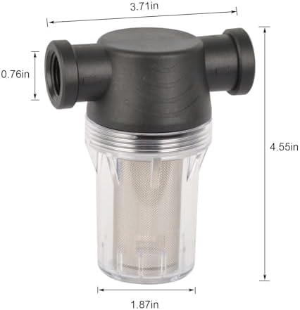 Water Pump Strainer Filter 1/2 Inch Female NPT Strainer with 40 Mesh Screen - Image 2
