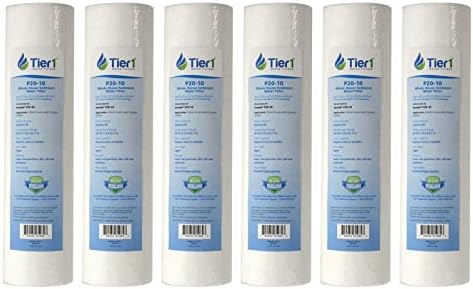 Tier1 20 Micron 2.5" × 10" Filter Replaces P20,SDC-25-1020, 155015-43, 6-pk by Tier1