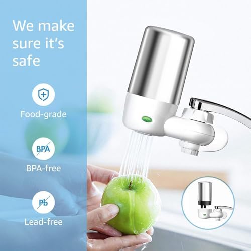 Waterdrop 7027S Faucet Filter Compatible with Brita® Faucet, Chrome, 2 Pack - Image 5