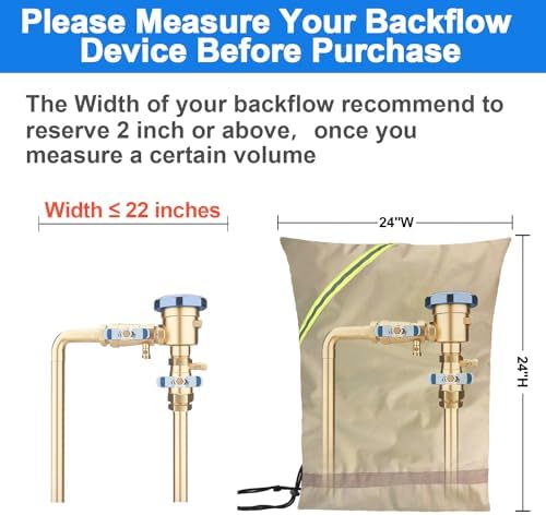 Backflow Preventer Insulation Cover 24x24, Waterproof Beige - Image 4