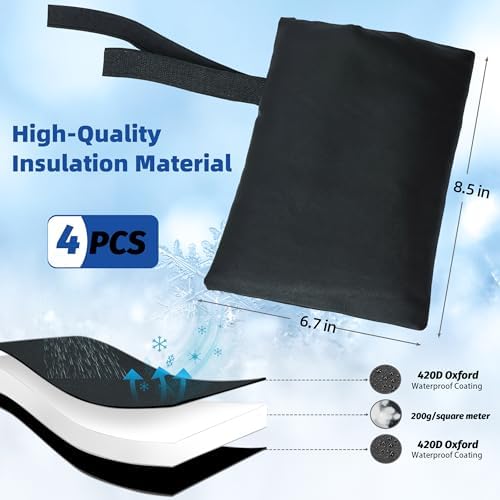 Outdoor Faucet Covers for Winter 4 Pack Reusable (Velcro) - Image 2