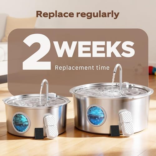 GROOKPET Pet Water Fountain Filters: 24 Dog Water Fountain Filters Replacement - Image 3
