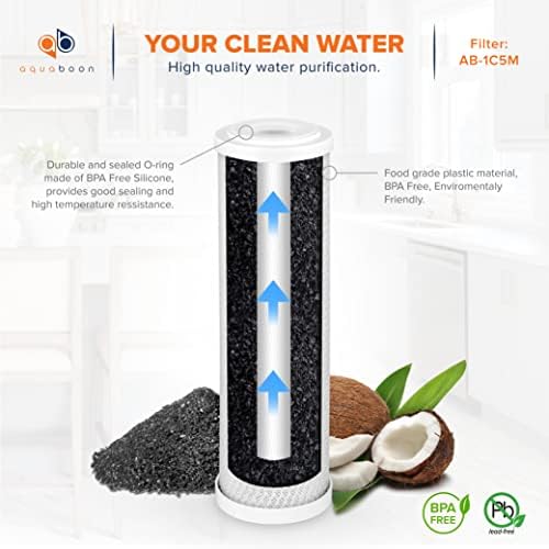 Aquaboon 6 Month Filters Set for AB-RO50G Water Filtration System, AB-1C5M-1G5M-1S5M - Image 5