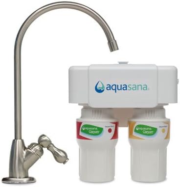 Aquasana Under Sink Water Filter System - Reduces PFAS, Lead, & Chlorine in Drinking Water - Under Counter Claryum Filtration for Kitchen - 2-Stage - Brushed Nickel Faucet - AQ-5200.55 - Image 4