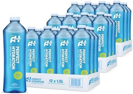 Perfect Hydration 9.5+ pH Alkaline Drinking Water, Made in the USA, 1.5-Liter Bottle, Case of 12, 3-Pack by PerfectHydrationAlkalineWater