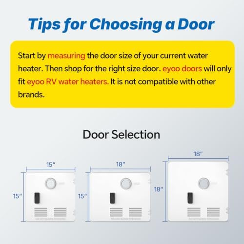 Eyoo RV Water Heater Door Kit, 15x18 Inches Black Panel, Stainless Steel, Compatible with Eyoo Models Only - Image 4