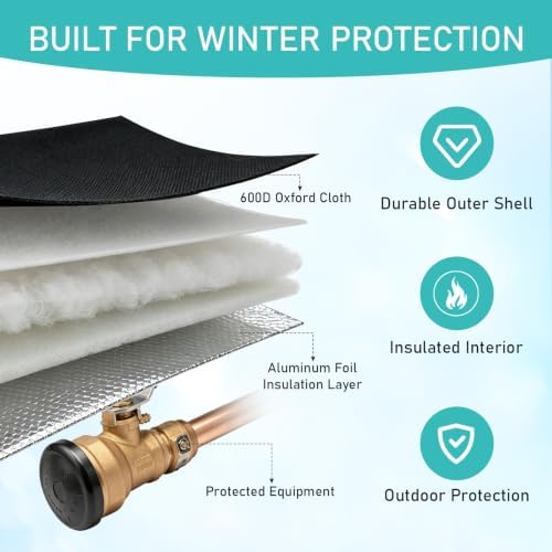 Backflow Preventer Cover 20"H x 17"W for Sprinkler Winter Freeze Protection - Image 3