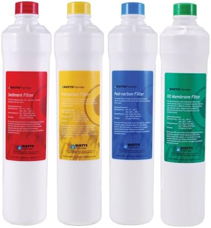 Watts Premier RO Pure 4-Pack Filter Kit with Membrane Push Button by WattsPremier