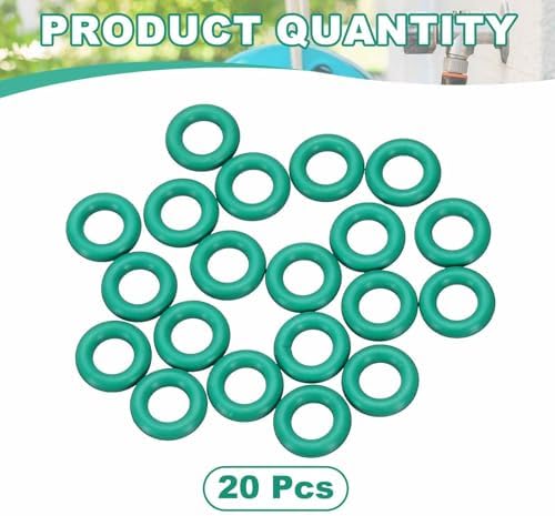 HARFINGTON 20 Pcs Fluorine Rubber O-Rings 10mm OD 5.2mm ID 2.4mm Width Round Sealing O Ring Seal Gasket for Industrial Engines Plumbing Faucet Hose Automotive - Image 3