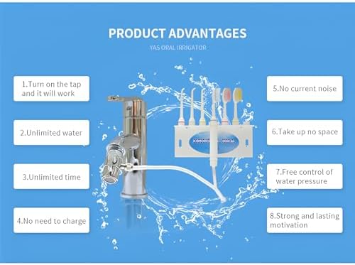 Water Flosser for Family Use 3 Jet Tips & 3 Toothbrush for Faucet & Shower, Oral Irrigator Non-Electric Safety , Dental Oral Care Tooth Cleaning - Image 5