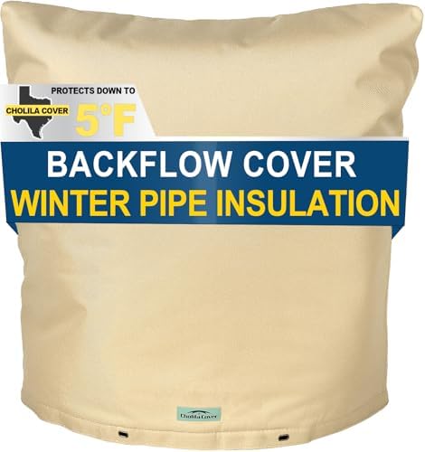 Insulated Backflow Preventer Pipe Pouch, 22W x 34H in, Khaki by CholilaCover