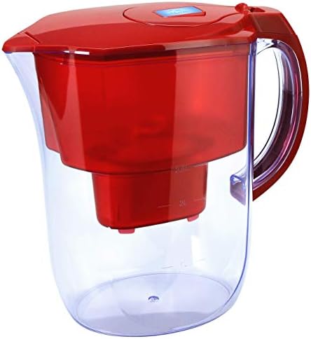 Ehm Ultra Premium Alkaline Water Filter Pitcher - 3.8L, Activated Carbon Filter- BPA Free, Healthy, Clean, & Toxin-Free Mineralized Alkaline Water in Minutes- Up to 9.5 pH-2023 (RED) - Image 2
