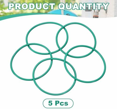 HARFINGTON 5 Pcs Fluorine Rubber O-Rings 54mm OD 49.2mm ID 2.4mm Width Round Sealing O Ring Seal Gasket for Industrial Engines Plumbing Faucet Hose Automotive - Image 3