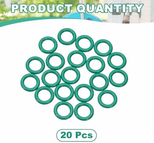 HARFINGTON 20 Pcs Fluorine Rubber O-Rings 13mm OD 8.2mm ID 2.4mm Width Round Sealing O Ring Seal Gasket for Industrial Engines Plumbing Faucet Hose Automotive - Image 3