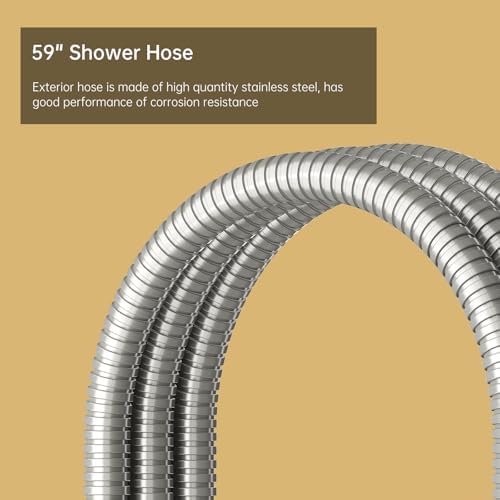 BESy Handheld Shower Head Show Spray Shower Wand Hand Shower Brushed Nickel - Image 3