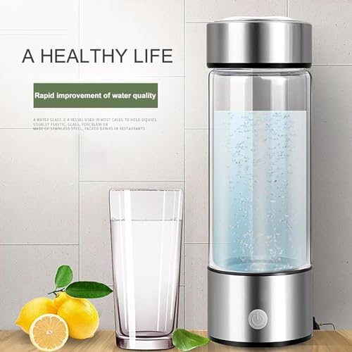 420ml Hydrogen Ionized Water Bottle, 800 to 1200PPB Level up Hydrogen Generator Bottle, Portable Water Ionizer Machine Generator Health Cup for Travel - Image 2