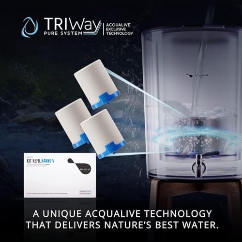 ACQUALIVE Kit Refill Fresh V Nanno - 3-Pack of Replacement Filters for V Self Filter Model | Alkaline Water Filtration and Ionizer System | Comes with an extra magnesium capsule. - Image 3