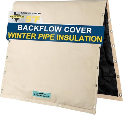 20" W x 16" H Insulated Backflow Preventer Pipe Cover, Khaki by CholilaCover