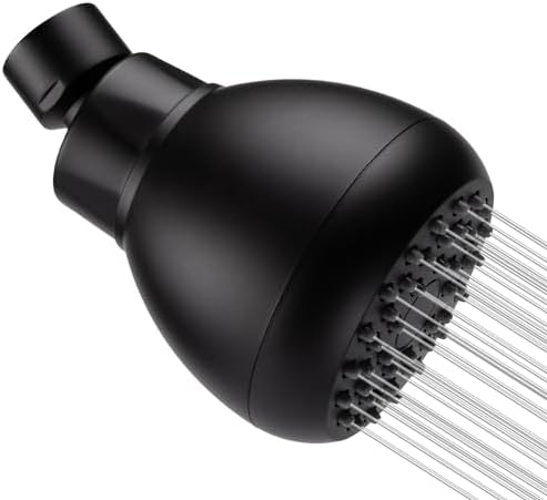 AISOSO Fixed Shower Head High Pressure 3 Inch Showerhead Matte Black by Aisoso