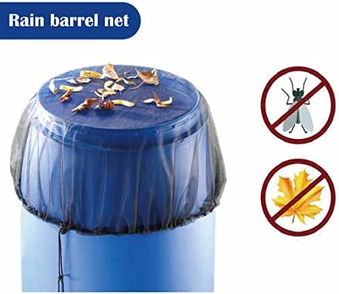 Mesh Cover for Rain Barrels with Drawstring, Water Collection Buckets Tank Protector, Rain Bucket Netting Screen Cover for Outdoor Garden, 37.4 Inches - Image 4