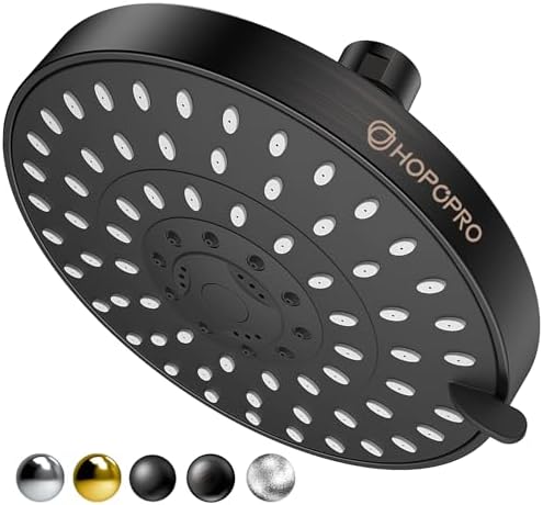 High Pressure Shower Head, HOPOPRO 5-Mode Fixed Showerhead, NBC Recommended by HOPOPRO