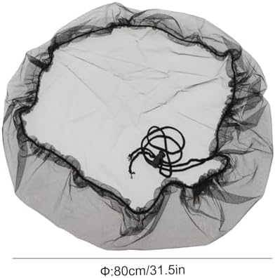 Net Protective Having Drawstring Fine Buckets Lid Small Diameter Mesh Black 60-100cm to Keep Leaves Debris Flies out Screen(80cm) - Image 5