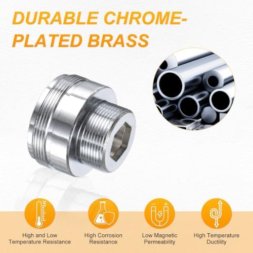 M METERXITY 2-Pack Faucet Adapter, M32 Male to M22 Male, for Kitchen - Image 4