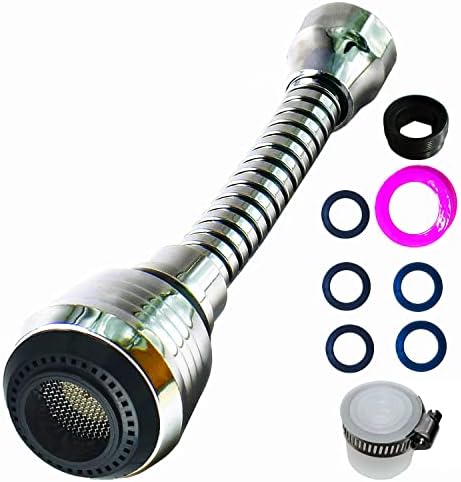 Faucet Sprayer Attachment Flexible Tap Extension Aerator 360 Degree ABS For Kitchen Sink Cold Hot Water - Image 2