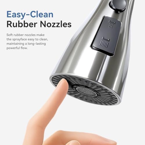 Kitchen Faucet Head Replacement with 3 Modes, Pull Down Spray Head for Kitchen Faucet, Kitchen Sink Sprayer Replacement Compatible with Moen, American Standard, Kohler Faucets - Image 6
