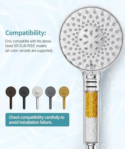 SR SUN RISE Shower Filter for Handheld Shower Head, NSF Certified 4 Pack Replacement Filters for Hard Water Remove Chlorine and Harmful Substances Only Fits SR SUN RISE Shower Head - Image 4