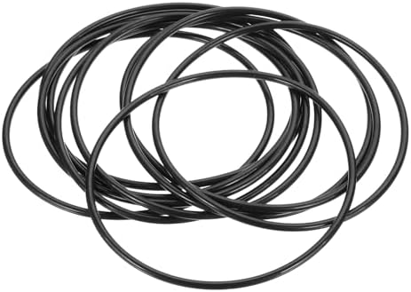 PATIKIL Silicone O Rings, 10 Pcs 4" OD 3.7" ID 0.12" Width Sealing O Ring Gasket Washers for Bathroom Sink Compressor Valves Pipe Hose Repair, Black (100x93.8x3.1mm) by PATIKIL